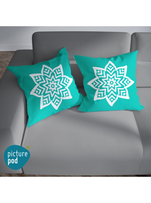 Mandala Dark Teal Cushion - 35cm