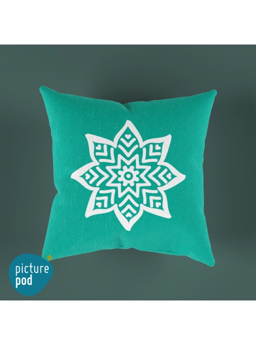 Mandala Dark Teal Cushion - 35cm