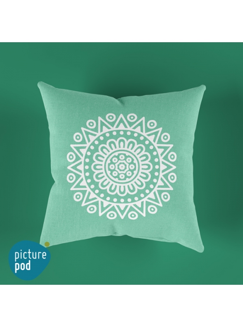 Mandala Teal Cushion - 35cm