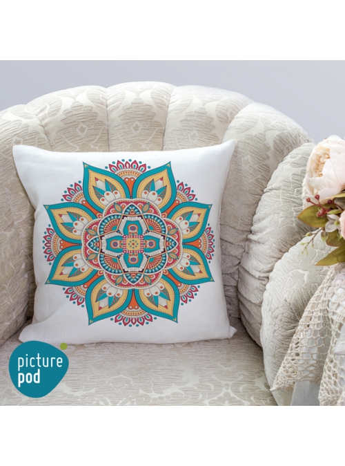 Indian Floral Cushion - 35cm