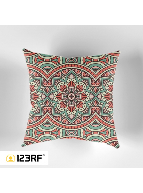 Ethnic Flower Cushion