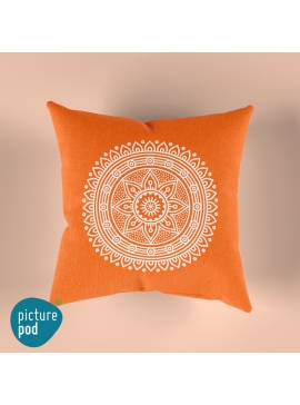 Mandala Orange Cushion - 35cm