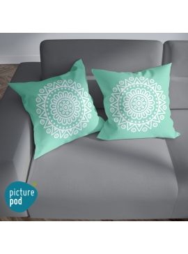 Mandala Teal Cushion - 35cm