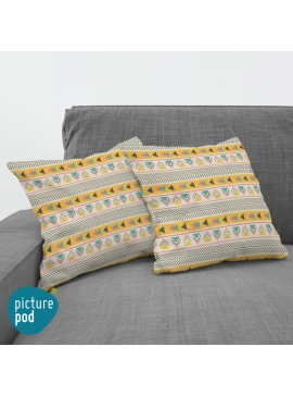 Yellow Arrows Cushion - 35cm