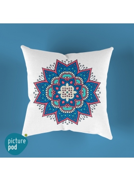 Blue Ornament Cushion - 35cm